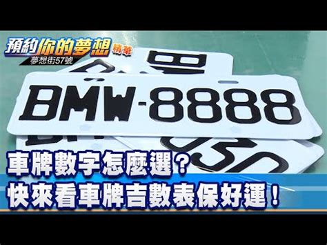 如何選車牌數字|車牌數字怎麼選，快來看車牌數字吉凶對照表